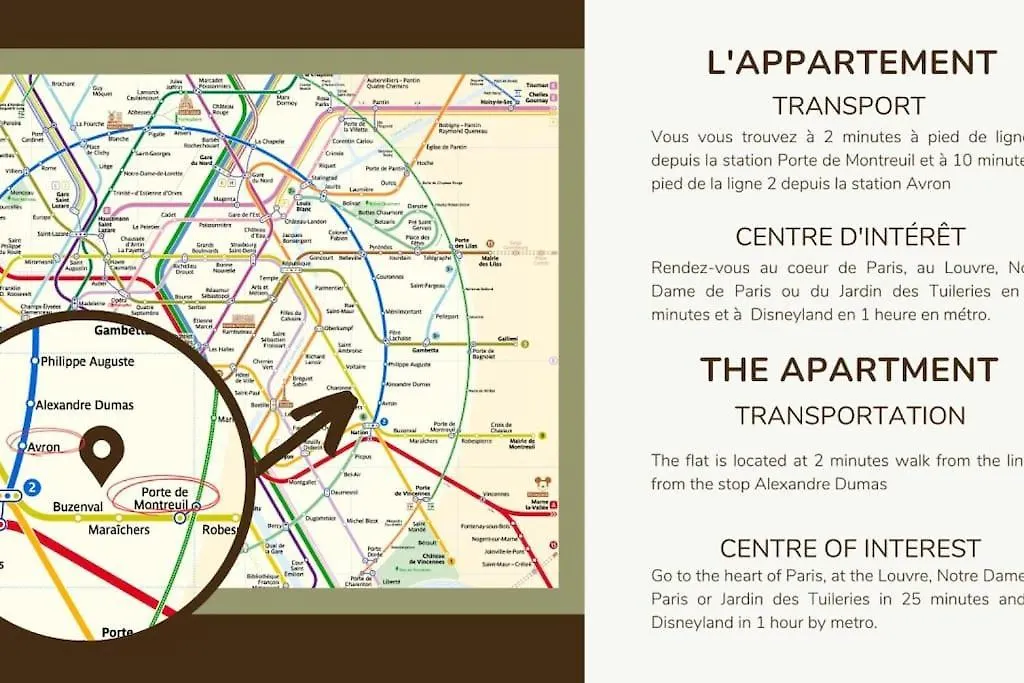 12.appart 4pers#1 Bedroom #pere Lachaise #nation Apartamento París
